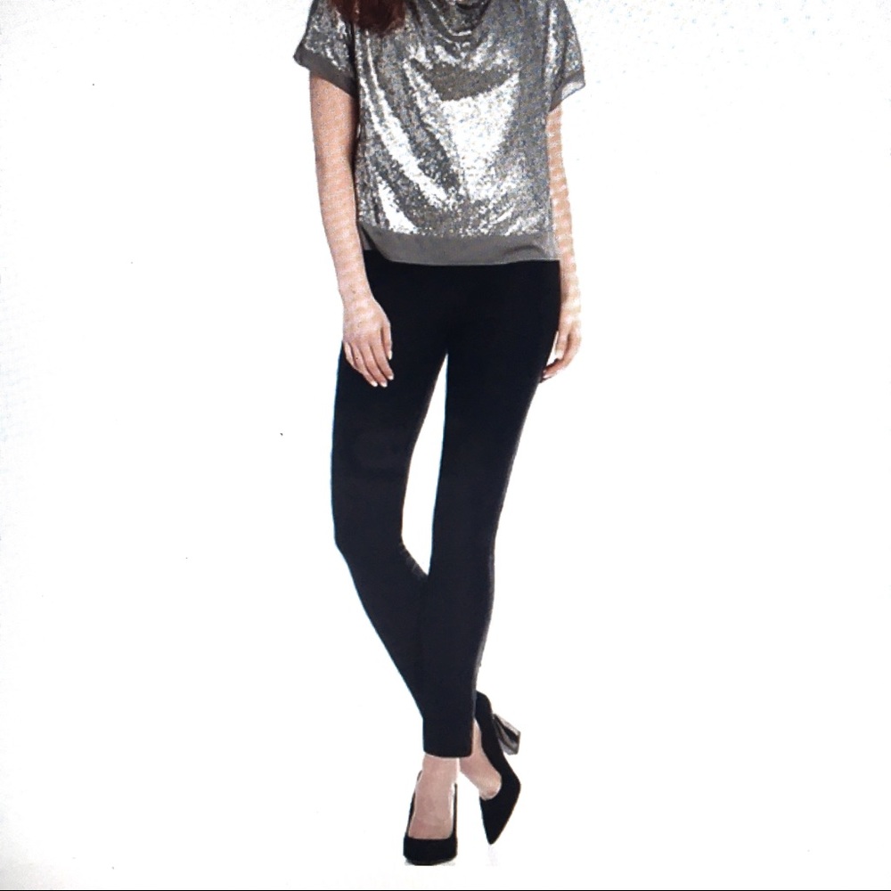 H Halston  Sequin Cowl Silver Top XS